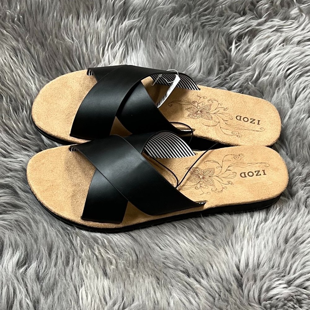 Izod | Women's Alyssa Sandals | Black | Various Sizes - Picture 3 of 4